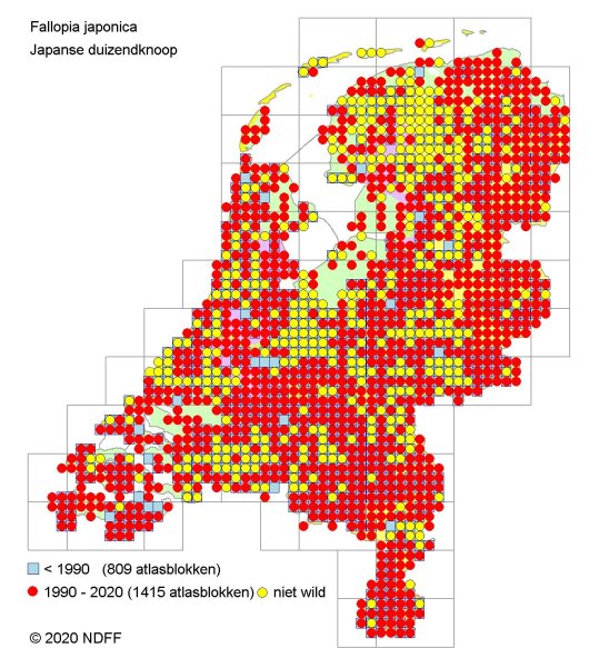 Verspreidingskaart NDFF